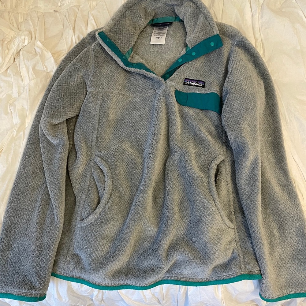 Grey/Teal Patagonia Pull-Over
